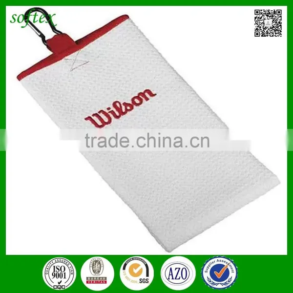 Custom Woven Microfiber Golf Towels Custom With Grommet Hooks photo-2