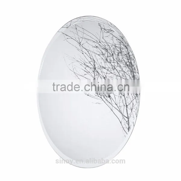 Sinoy Mirror Inc Beveled Edge Oval Bathroom MIrror Glass, 3mm to 6mm Thick, 10mm - 30mm Beveling Edge photo-6