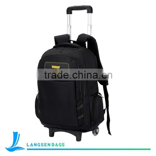 Wholesale Trolley Backpack With Wheels Nylon Material Trolley Backpack photo-2