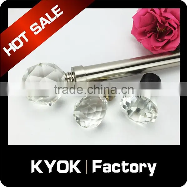 KYOK New Design Fashionable Double Curtain Rod Manufacturer Curtain Accessories White Metal Curtain Rods photo-2