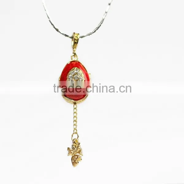 Hot Selling Metal Enamel Egg Openable Pendant