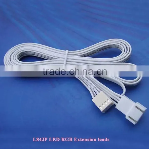 RGB 4pin Connector to 10mm 4pin Connector(no Soldering) With 10cm Long Cable for 5050 Smd Led Strip 10mm Male Plug photo-5
