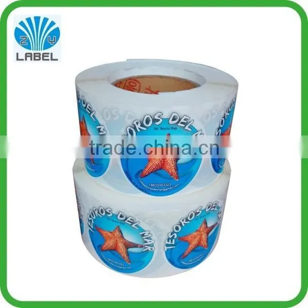 Label Manufacturer printing permanent adhesive label sticker ,printed stickers on roll