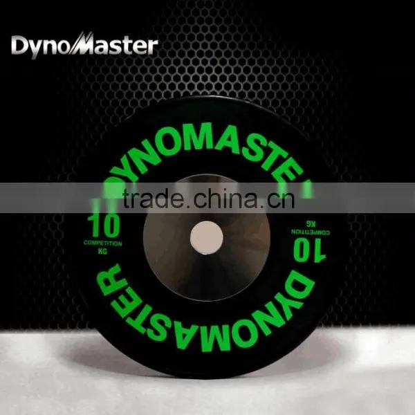 Standard Fitness Plate Dynomaster Fitness Plate Gym Rubber Weight Plates Coloured Olympic Weights photo-2