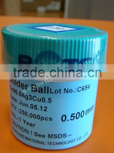 0.50mm BGA Solder Balling Reballing Balls 250K Pc/BOTTLE Lead Free