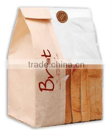 2016 pro-environment material wholesale bread kraft bags