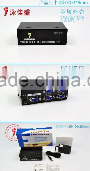 4 Channel1 In 4 Out Audio Video Distributor BNC Conector Splitter photo-2