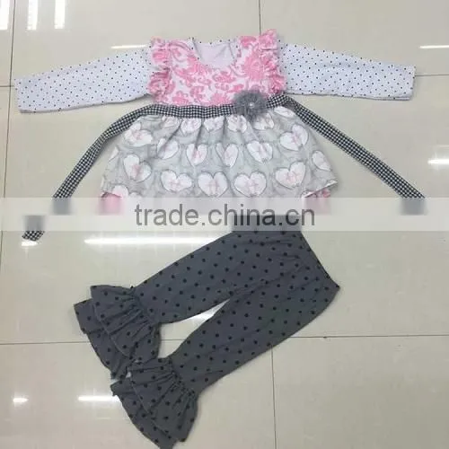 2015 Girls Fall Boutique Outfit Thanksgiving Outfits Ruffle Outfits for Kids Baby Toddler Girls Boutique Outfits