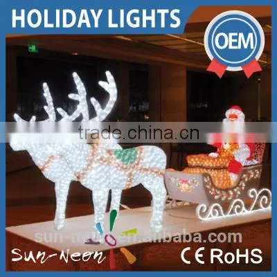 Christmas Decoration Reindeer With Sleigh Light/3d Motif Led Christmas Deer Light Quality Choice photo-6
