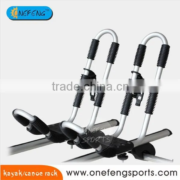 UNIVERSAL 1 SET J BAR KAYAK PADDLE SNOW SKI WAKE SURF BOARD CANOE ROOF RACK CARRIER FOR SUV CAR TRUCK CROSS BAR photo-2
