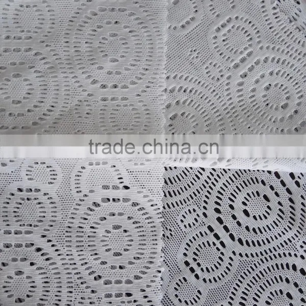 China Factory New Design 90/10 Nylon Spandex Intersecting Circles Patern Jacquard Fabric, Fashion Garments Jacquard Fabric photo-2