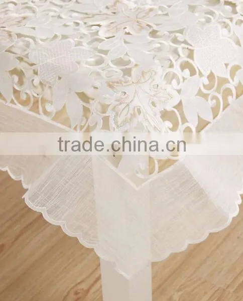 New Style Hot Sale Custom Embroidery 100%cotton Table Cloth photo-6