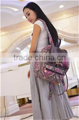 2016 Popular New Chinese Folk Style Fancy Canvas School Bag photo-6
