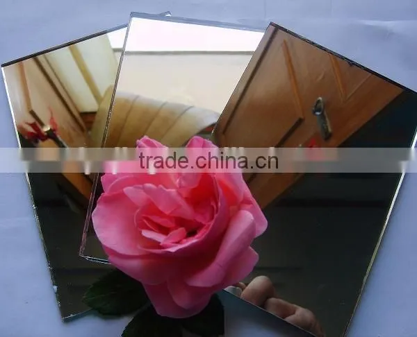 YUJING Manufacture Hot Sale 4mm Colored Building Decorative Mirror Glass photo-2