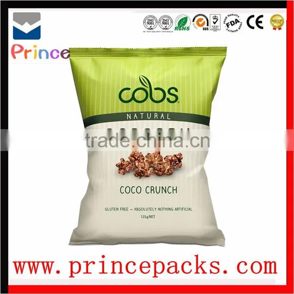 Custom Printed Popcorn Packaging/popcorn Plastic Bag With Printing