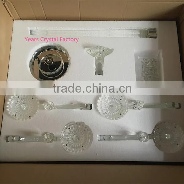 Beautiful Crystal Candelabra for Wedding Centerpiece Decoration Glass Hurricanes Candelabra Wedding Favors Stand photo-5