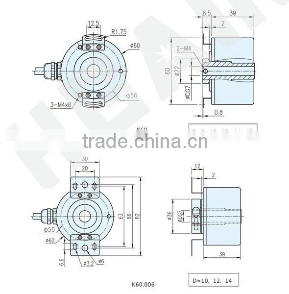K60 Incremental Hollow Shaft Encoder photo-2