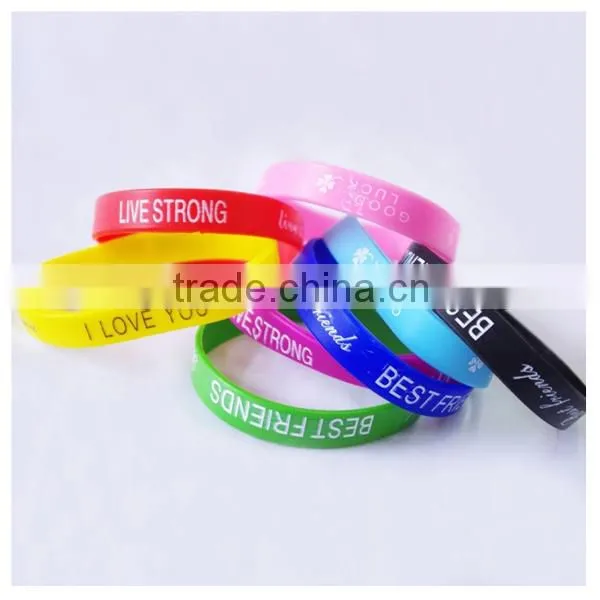 Custom Bulk Cheap Silicone Wristbands/silicone Wristband for Promotional