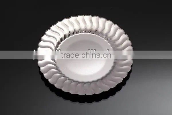 Silver Plastic Charger Plate