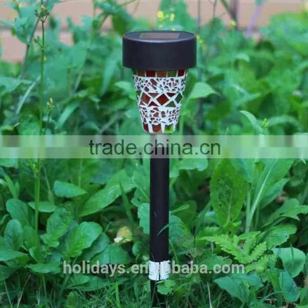 H40cm Mosaic Border Stainless Steel Solar Garden Light Garden for Decoration Christmas Gift photo-6