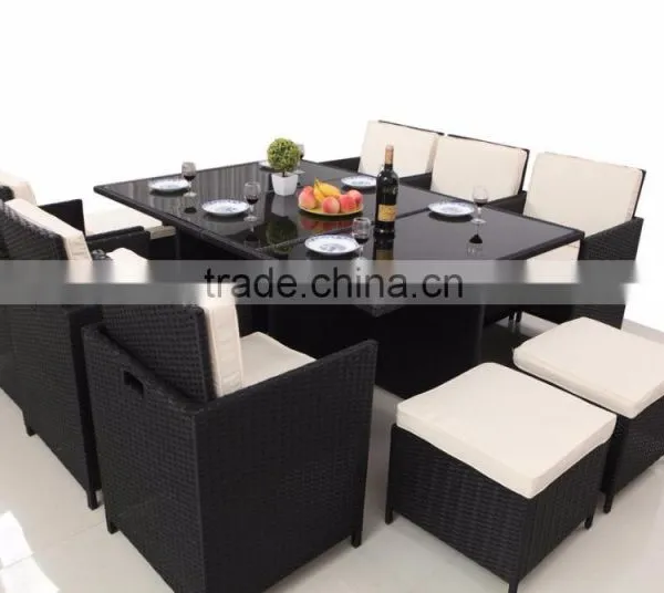 Weatherproof and Fireproof Cheap 11 PCS pe Rattan Furniture photo-2