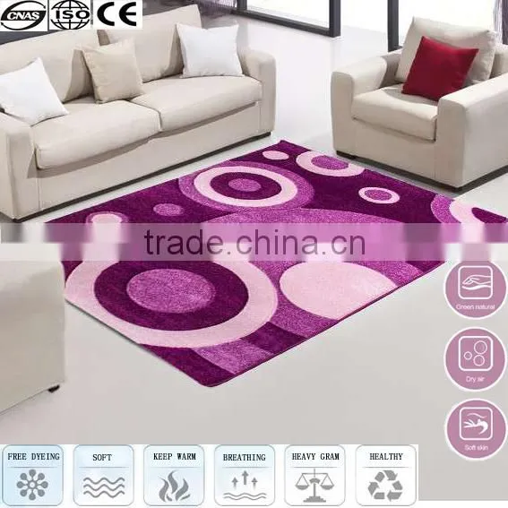 2016 Hot Sale Purple Circle Silk Shaggy Carpet Carpets Flooring Carpet Prices