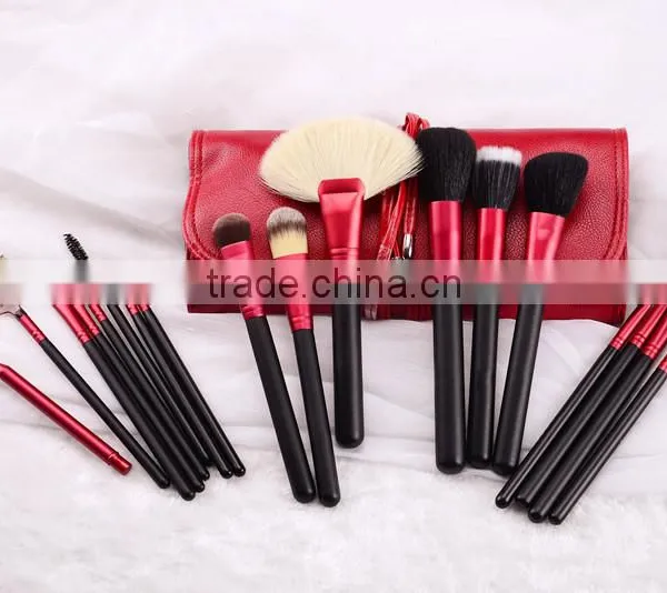 High Quality 18pcs Red Makeup Brush Set,stock Product With Factory Price photo-3