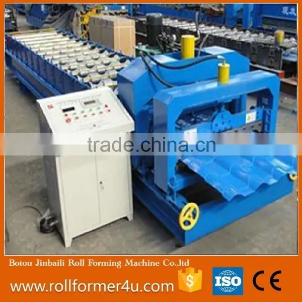 Building Machine Glazed Tile Aluminum Steel Roof Tile Roll Forming Machine Glazed Tile Roll Forming Machine Exported Nigeria photo-2