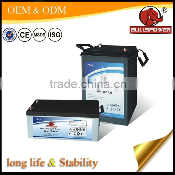 6v Rechargeable Agm Deep Cycle Solar Energy Storage Battery 330ah photo-3
