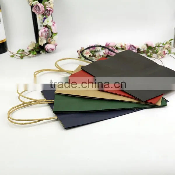 Factory Direct Sale Reticule Recycled Kraft Paper Bag With Paper Handle Shopping Gift Cake Paper Bags photo-5