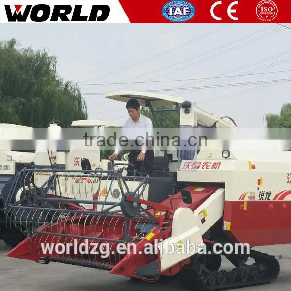 Small Rubber Track Paddy Field Farm Machine Mini Soybean Combine Harvester photo-3