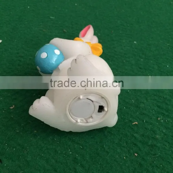 Easter Gift Led Rabbit Flameless Flicking Candle Rabbit With Egg Real Wax Candle Yellow Flicking Rabbit Candle Led Easter Candle photo-4