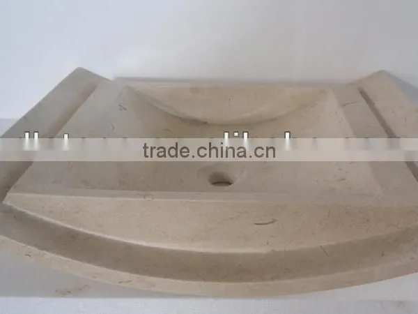 Fashion Design Bathroom Beige Marble Vanity Basin