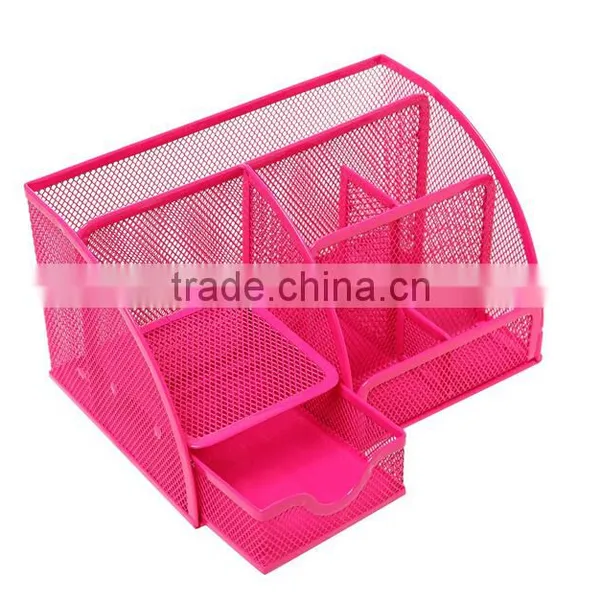 Hot Selling Multi-use Metal Mesh Desk Organizer With Multi-color photo-4
