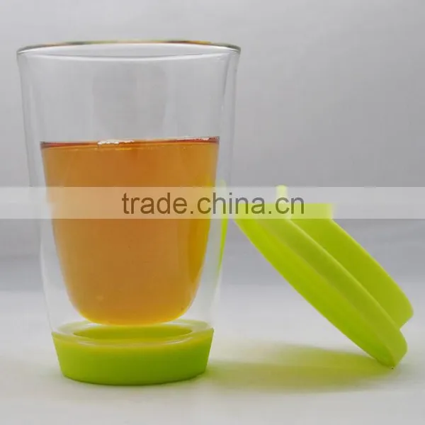 OEM Double Wall Borosilicate Glass Cup With Lid photo-4