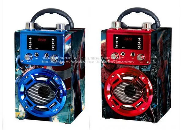 Portable Karaoke Wooden Bluetooth Speaker Box photo-3