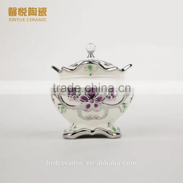 Wholesale High Quality Golden Ashtrey, Porcelain Astray With Lid photo-3