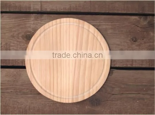 Eco-friendly Round Solid Wood Cutting Board for Serving Food photo-6