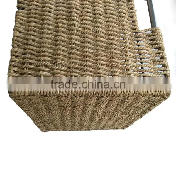 Square Hand Woven Foldable Storage Used Seagrass Basket photo-5