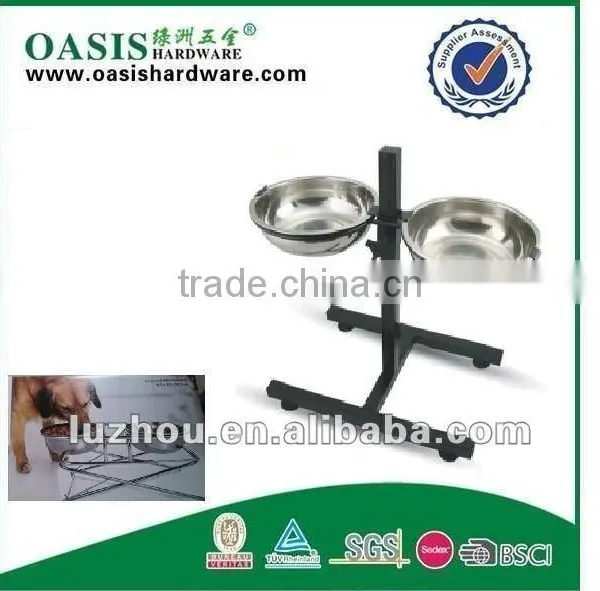 Dog Feeder Standing,dog Food Rack With Stainless Bowl