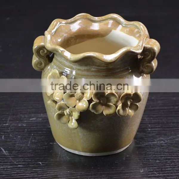 Factory Ceramic Handmade Flower Pot for Garden Plant Decoration photo-3