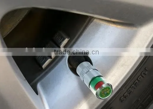 162686 4pcs a Set Tyre Pressure Monitor Valve Stem Caps Sensor LED Indicator Eye Alert photo-4