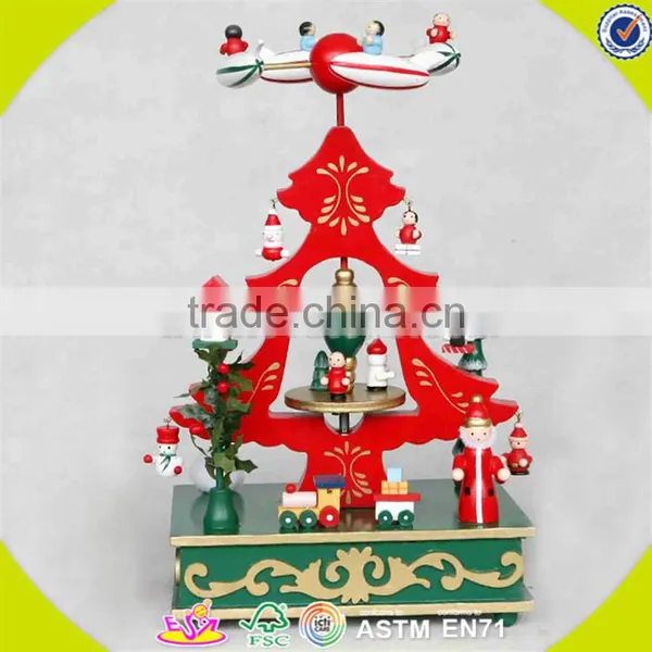 Wholesale Baby Wooden Carousel Horse Music Top Fashion Kids Wooden Carousel Horse Music Box W07B011C photo-3