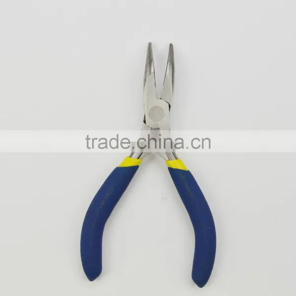 Double Color Mini Angle Jaw Tongs Curved Nose Pliers photo-3