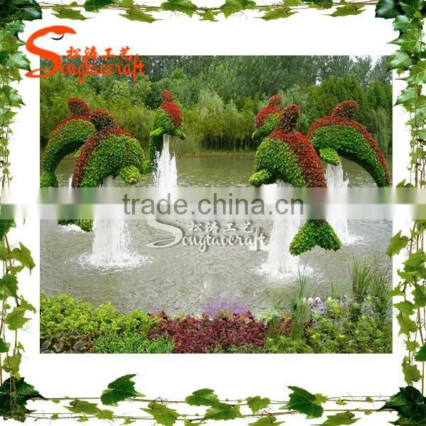 2015 NEW Wholesale Grand and Magnificent Artificial Giraffe Topiary for Park Decoration Made in Guangzhou photo-3