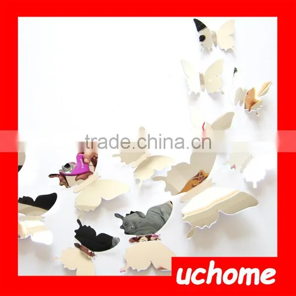 UCHOME Wall Art Mirror Sticker High Quality Butterfly Mirror Decorative Wall Sticker photo-3