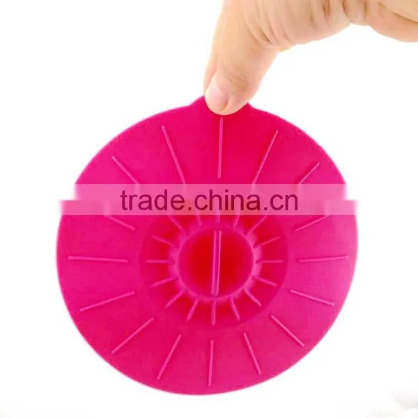 Wholesale LFGB Approved Pink Silicone Pot Cover Lid photo-3