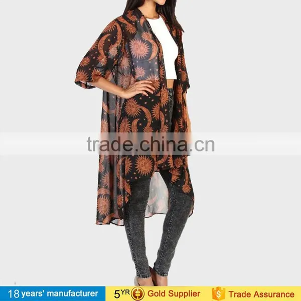 2014 Factory Wholesale Vintage Retro Boho Hippie Casual Chiffon Kimono Top photo-5