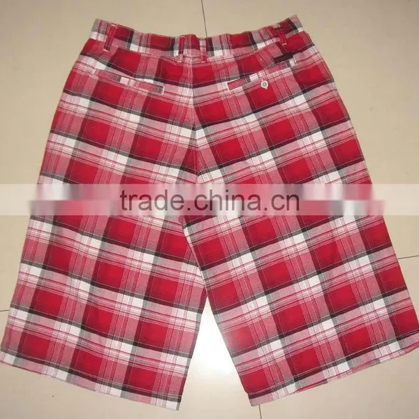 MENS YARN DYED CHECK BOARD SHORT V531 photo-2