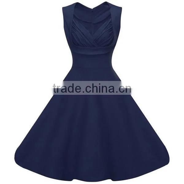Walson Women Retro Popular Party Dresses Lady Tube Short V-neck Mini Casual Clothing Pinup Hip Hop Vintage Dress photo-5
